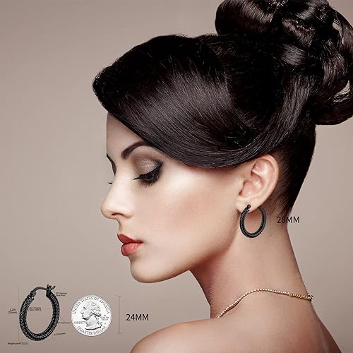 ONE:  ONE: 925 Sterling Silver Post Hoop Earrings 14K Gold Plated Jewelry CZ