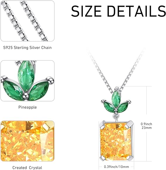 ONE:  Necklace Genuine 925 Sterling Silver Style: Pineapple