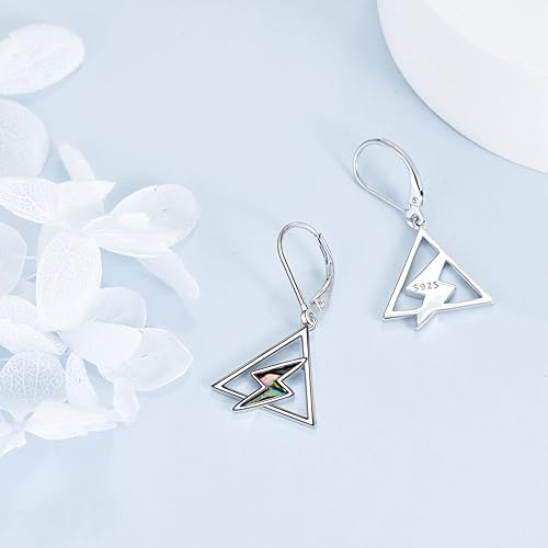 ONE PAIR:  Hoop Earrings Genuine 925 Sterling Silver Style: Lever Back Earrings STUD