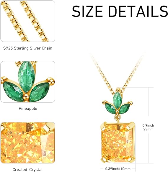 ONE:  Necklace Genuine 925 Sterling Silver Style: Pineapple
