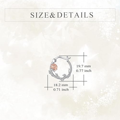 ONE:  Flower Hoops Earrings 925 Sterling Silver Jewelry CZ