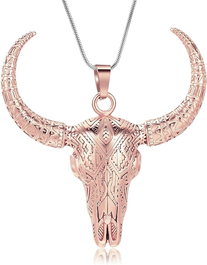 ONE:  Bull Skull Necklace Jewelry.