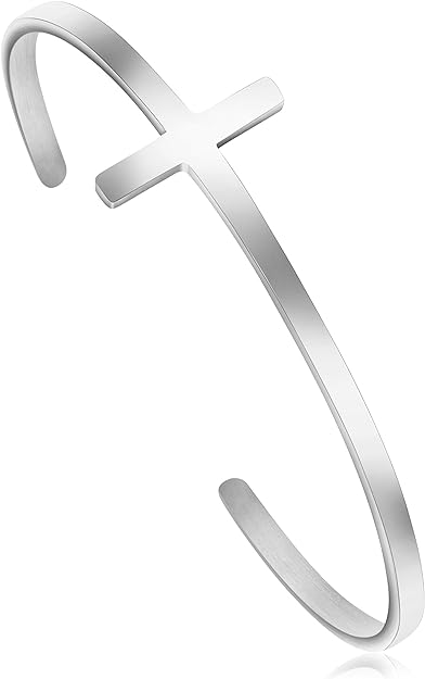 ONE: Premium Cross Bracelet Made of Stainless Steel of Titanium Steel (316L surgical steel)