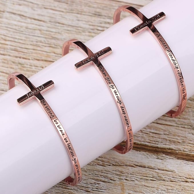 ONE: Premium Cross Bracelet Made of Stainless Steel of Titanium Steel (316L surgical steel)