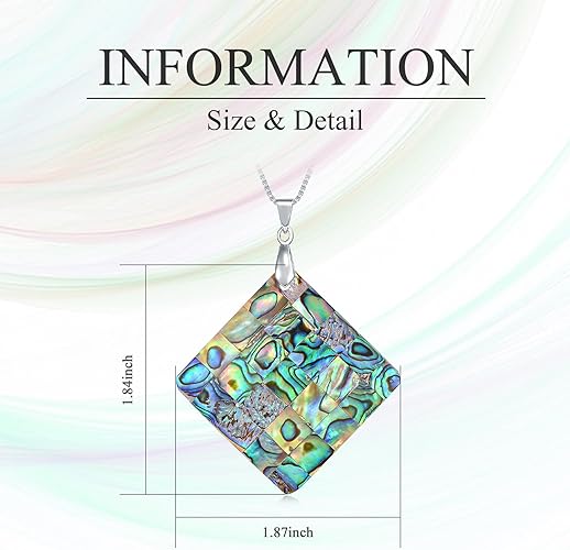 ONE: Handmade Healing Crystal Abalone Shell Pendant Necklace