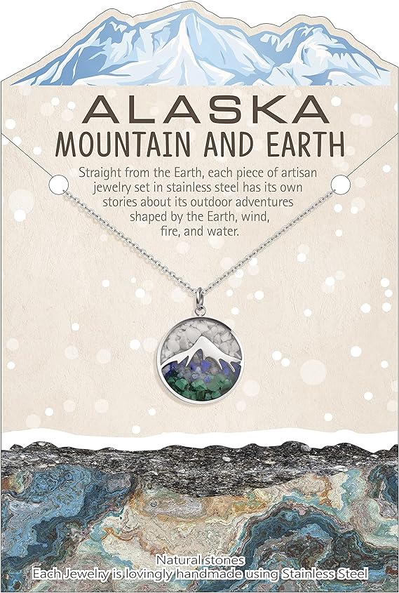 ONE: Turquoise Mountain Howlite Stainless Steel Pendant Necklace