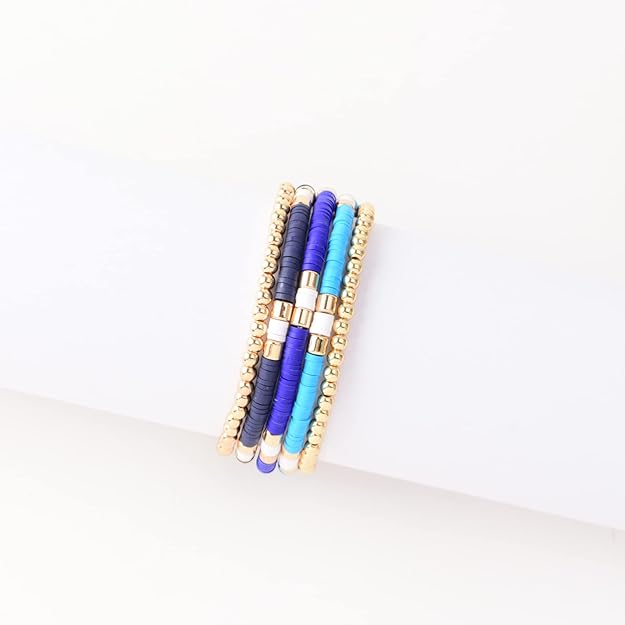 ONE: Premium Handmade New Blue Set 5pcs Bracelet's for Women