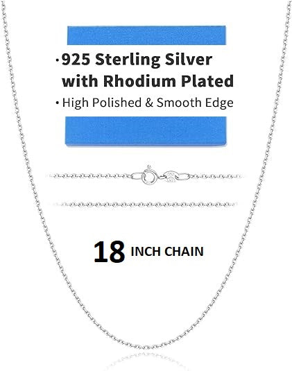 ONE: Solid 24K Gold Over 925 Sterling Silver Chain Jewelry 18 INCH CHAIN