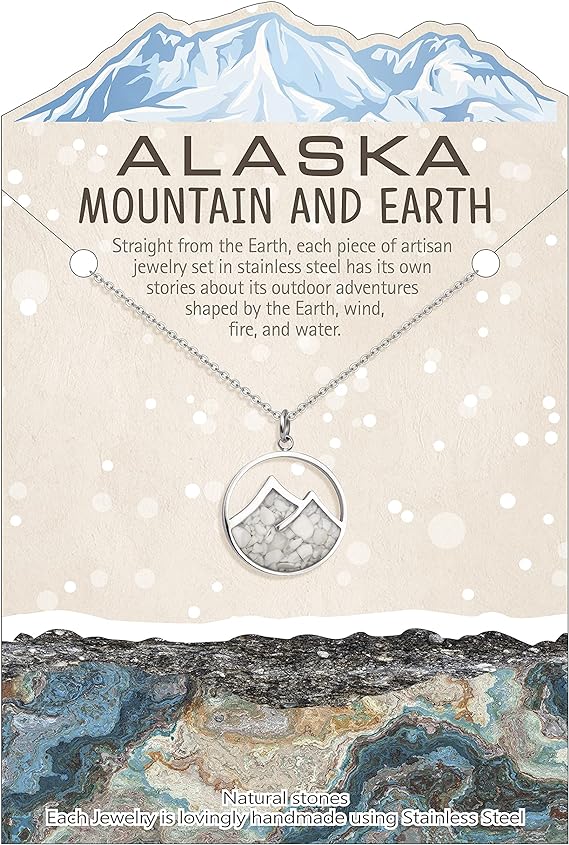 ONE: Turquoise Mountain Howlite Stainless Steel Pendant Necklace