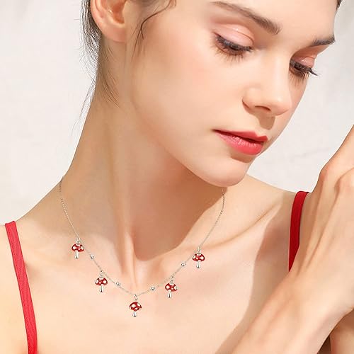 ONE: Necklace Sterling Silver Style: Mushroom