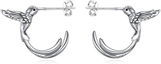 ONE PAIR:  Hoop Earrings Genuine 925 Sterling Silver