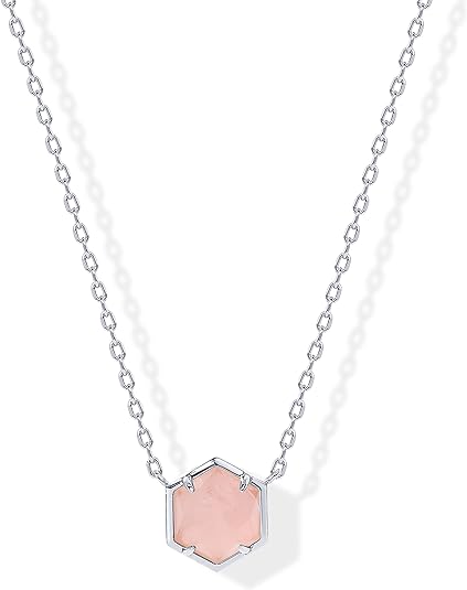 ONE: Handmade Healing Gemstone 14K Gold Plated  Pendant Necklace Rose Quartz