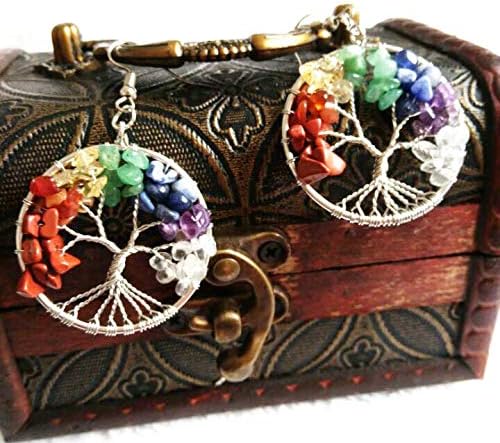 ONE Pair:  Tree of Life Earrings, 925 Sterling Silver Plated Drop Dangle Earrings