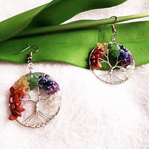 ONE Pair:  Tree of Life Earrings, 925 Sterling Silver Plated Drop Dangle Earrings