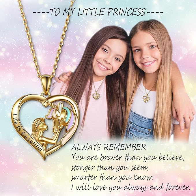 ONE :💎 Pendant Necklace Unicorn is a magical symbol in every girl’s heart Yellow Gold💎