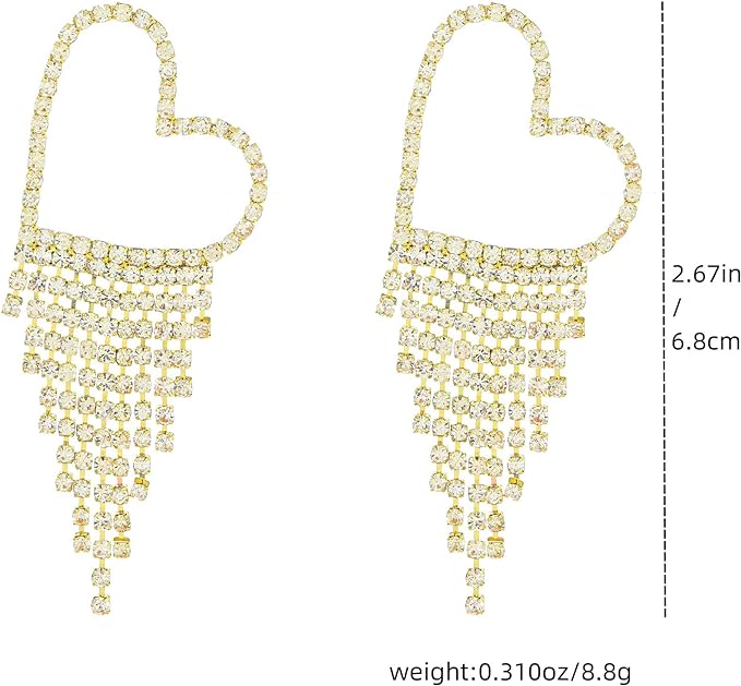 ONE PAIR: Crystal Multi Gold/Silver Rhinestone Chandelier Wedding Bridal Dangle Earrings