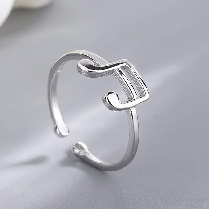 0NE: 925 Sterling Silver High Quality Ring Music Jewelry