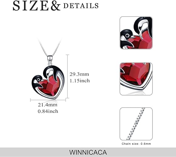 ONE :💎Penguin Crystal Pendant Necklace Fine Jewelry 💎