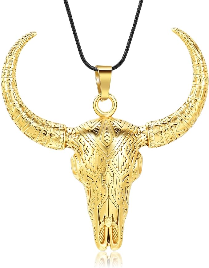 ONE:  Bull Skull Necklace Jewelry.