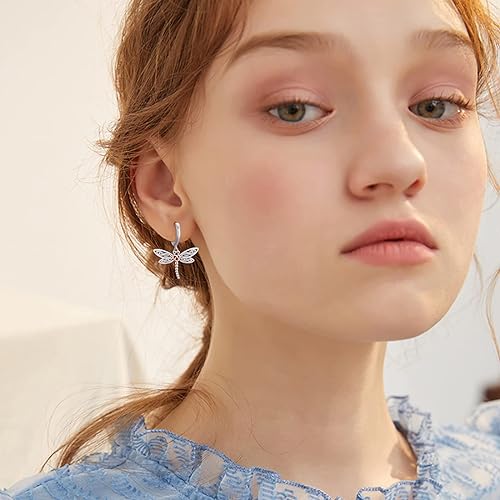 ONE: Style: Dragonfly HOOP Earring Earring 925 Sterling Silver