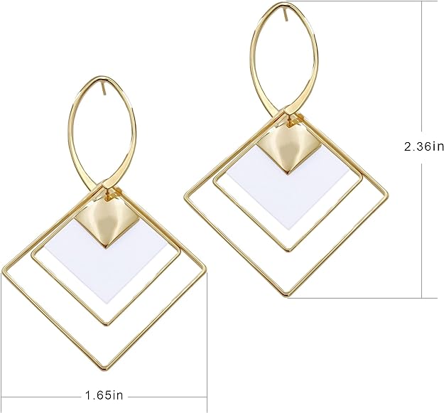 ONE PAIR:   Crystal Multi Gold/Silver  Dangle Earrings