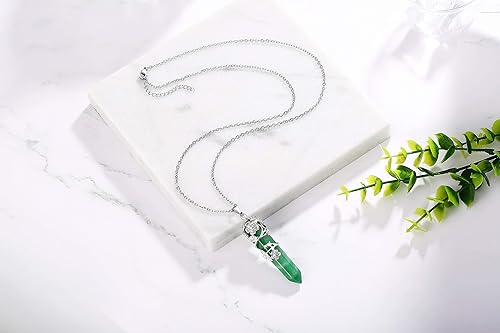 ONE :💎DAINTY FLOWER ROSE Green Aventurine Gemstone NECKLACE Fine Jewelry 💎