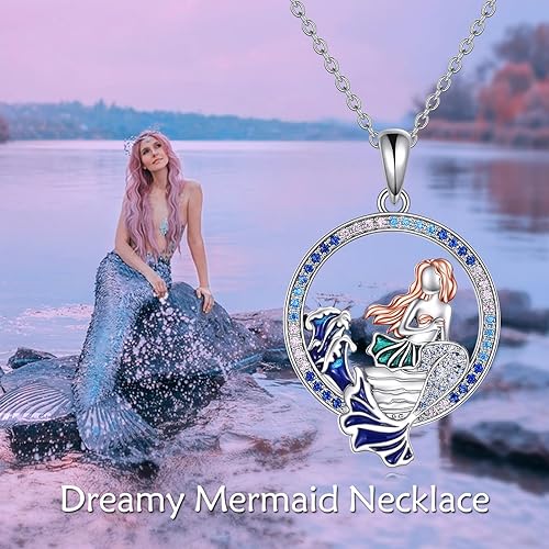 ONE :💎Mermaid Pendant Necklace Fine Jewelry 💎