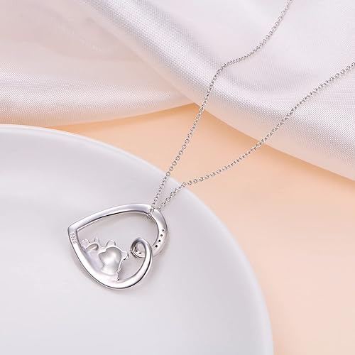 ONE: Love Heart Pendant Necklace Style: Panda-Keep me in your heart