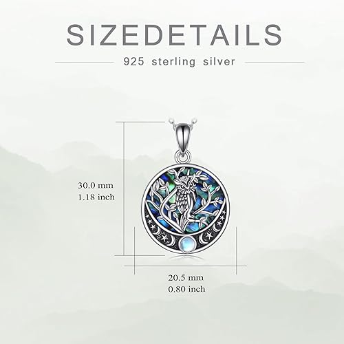 ONE :💎Owl Moon Pendant Necklace Fine Jewelry 💎