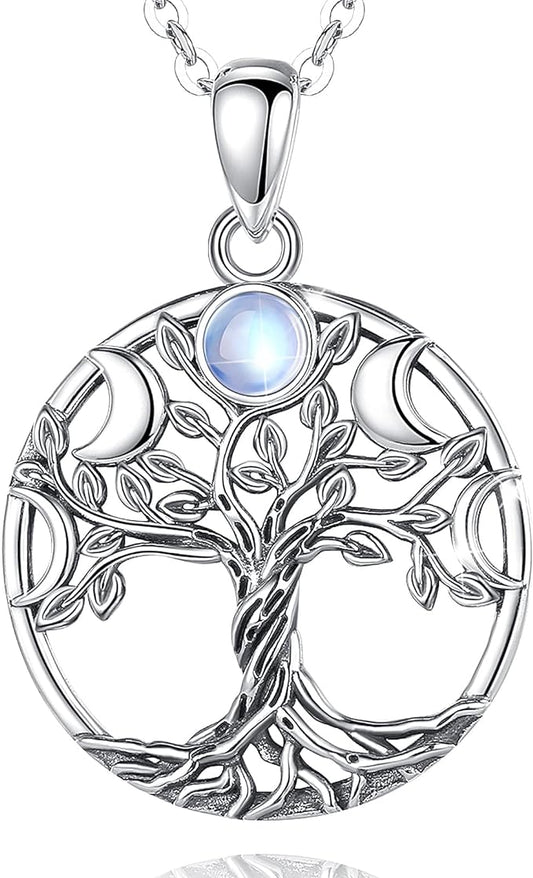ONE :💎The Triple Moon Goddess Symbol Pendant Necklace Fine Jewelry 💎