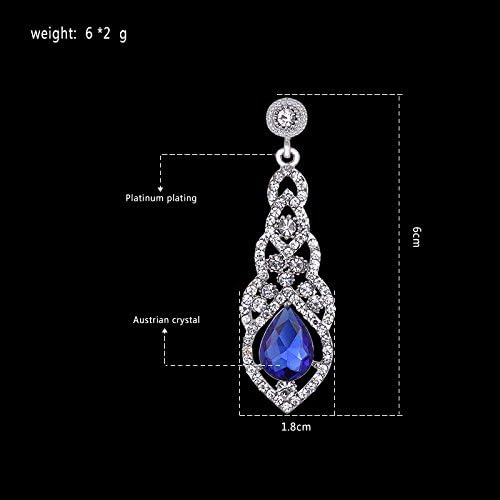 ONE PAIR: Crystal Multi Gold/Silver Rhinestone Chandelier Wedding Bridal Dangle Earrings