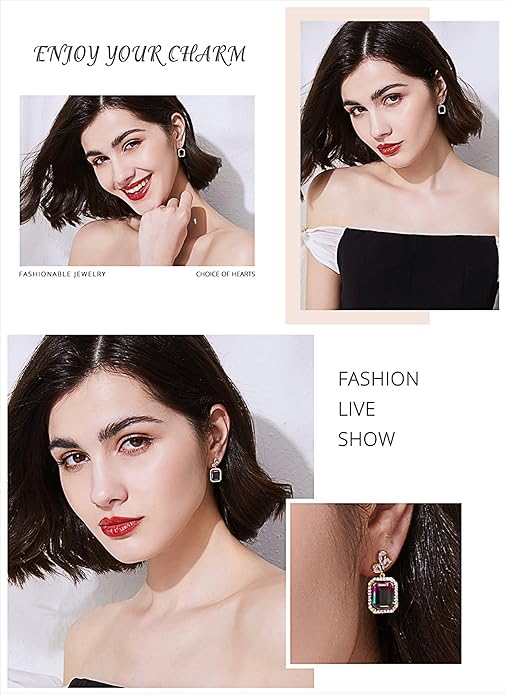 ONE PAIR: Crystal Multi Gold/Silver Rhinestone Chandelier Wedding Bridal Dangle Earrings