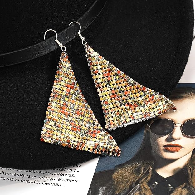 ONE PAIR: Crystal Multi Gold/Silver Rhinestone Chandelier Wedding Bridal Dangle Earrings