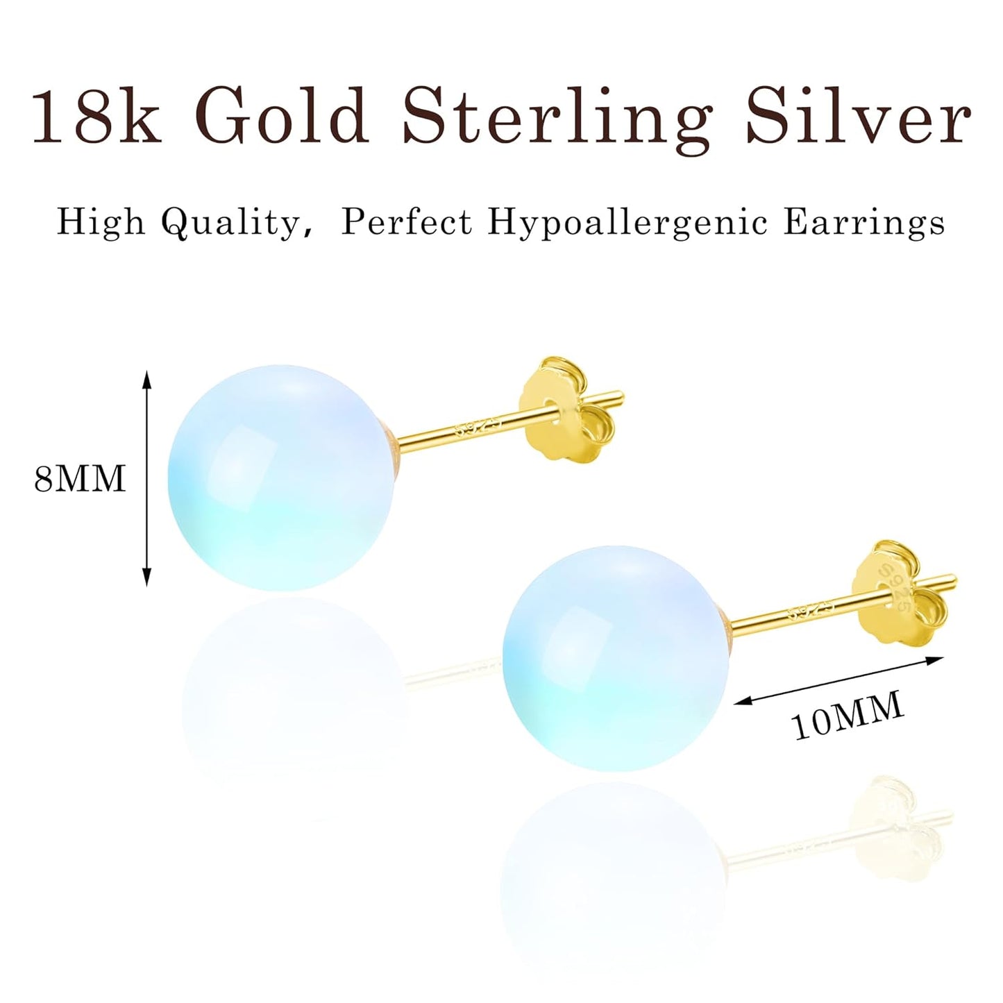 ONE:  Exquisite 18k gold sterling silver post earrings