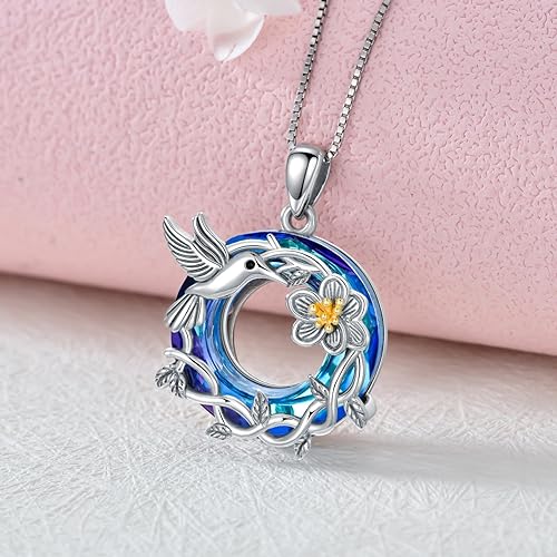 ONE :💎Hummingbirds Pendant Necklace Fine Jewelry 💎