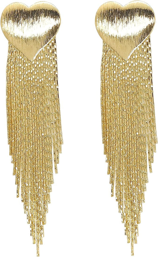 ONE PAIR:   Crystal Multi Gold/Silver  Dangle Earrings