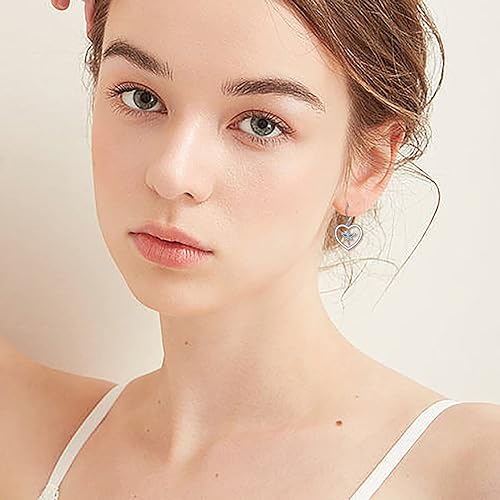 ONE: Style: Dragonfly Lever back HEART Earrings Earring 925 Sterling Silver