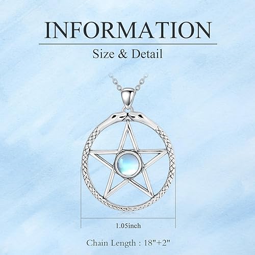 ONE :💎Style: Pentagram Star Amulet Pendant Necklace Fine Jewelry 💎