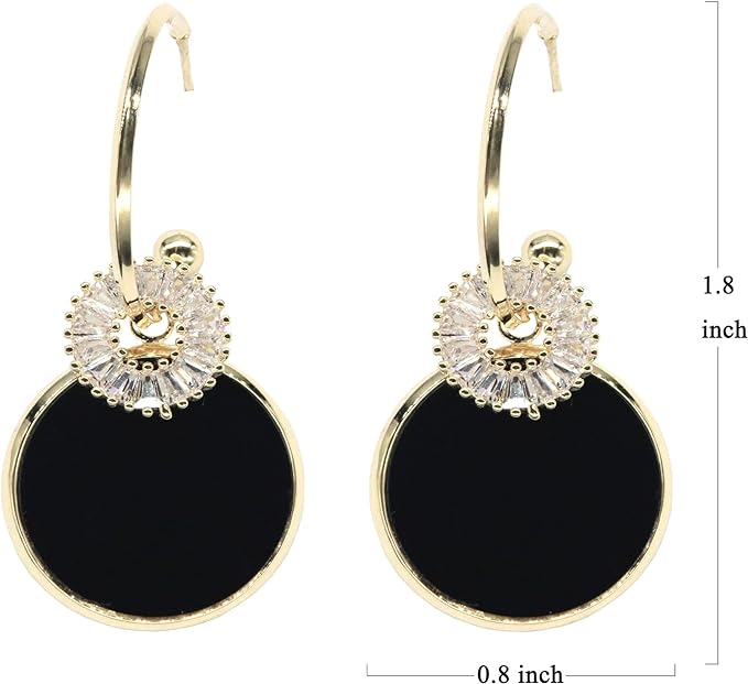 ONE PAIR:   Crystal Multi Gold/Silver  Dangle Earrings