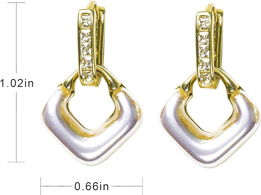 ONE PAIR:   Crystal Multi Gold/Silver  Dangle Earrings