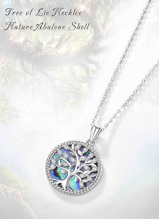 ONE :💎Tree Abalone Shell  Pendant Necklace Fine Jewelry 💎