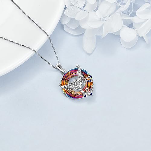 ONE :💎Style: Phoenix-Volcanic Crystal Pendant Necklace Fine Jewelry 💎