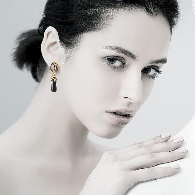 ONE PAIR: Crystal Multi Gold/Silver  Dangle Earrings  Statement Jewelry