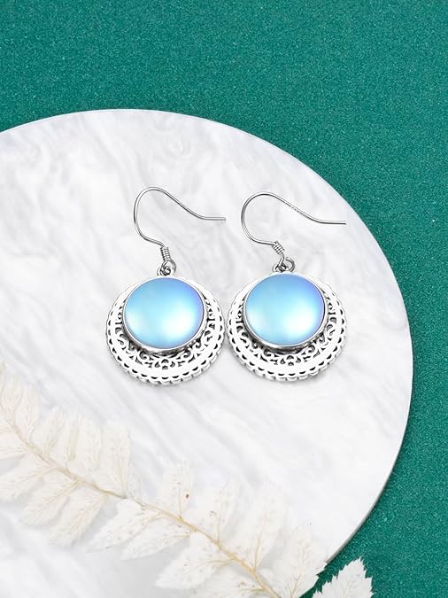 ONE:  Earrings Color: Moonstone Dangle Earrings 925 Sterling Silver