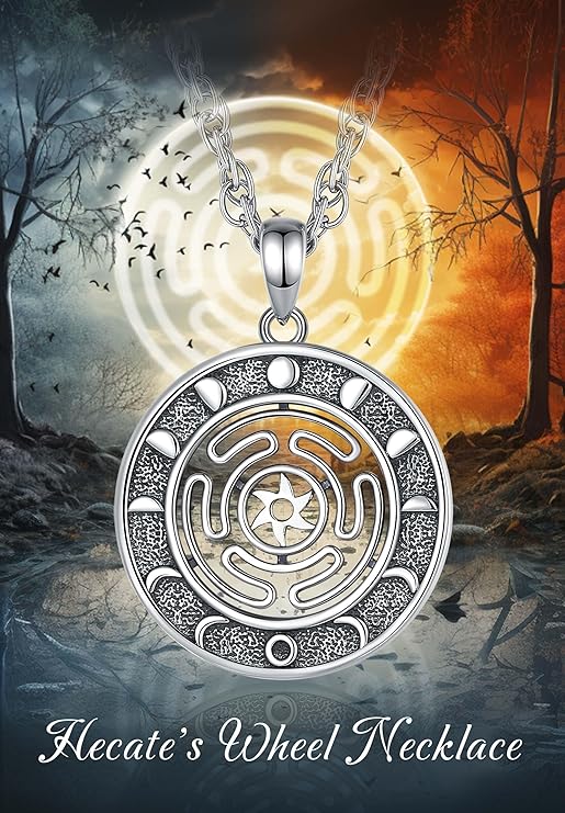ONE :💎Hecate Wheel Symbolism Pendant Necklace Fine Jewelry 💎