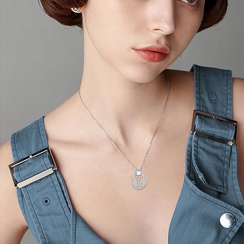 ONE :💎Phoenix/Moon and Sun Moonstone Celtic Pendant Necklace Fine Jewelry 💎