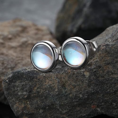 ONE: Exquisite Color: MOONSTONE Dangle Earrings 925 Sterling Silver