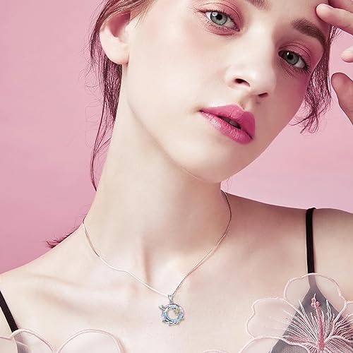 ONE :💎Hummingbirds Flower Pendant Necklace Fine Jewelry 💎