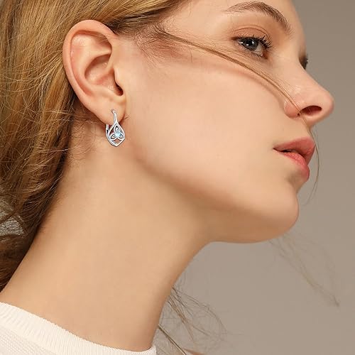 ONE:  Exquisite Earrings Color: Moonstone Dangle Earrings 925 Sterling Silver