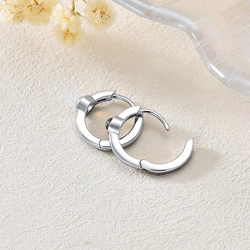 ONE: Exquisite HOOP Color: MOONSTONE Dangle Earrings 925 Sterling Silver